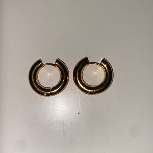 Anthropologie gold hoops